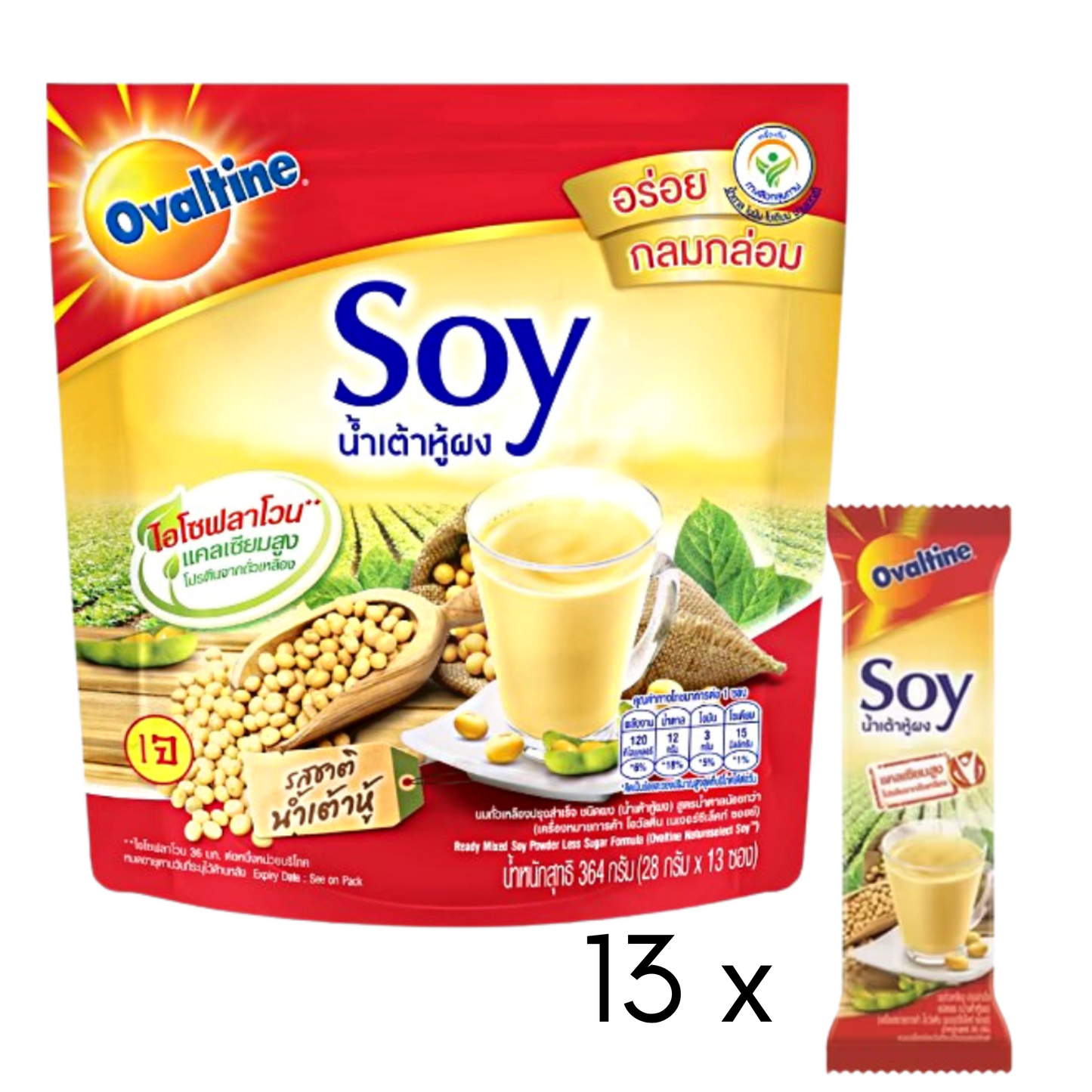 Ovaltine Naure Selectsoy 364g (28g x 13 sachets) โอวัลติน น้ำเต้าหู้ผง