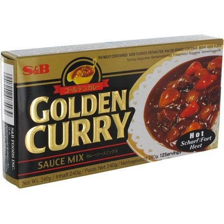 S&B Golden Curry - Curry Sauce Mix - Hot 220 gram