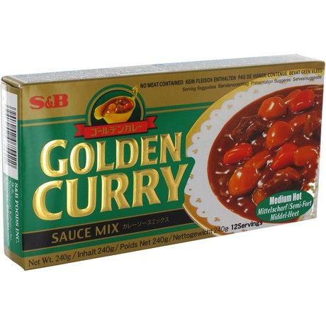 S&B Golden Curry - Curry Sauce Mix - Medium Hot 220 gram