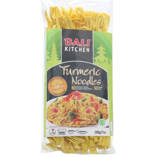 BALI KITCHEN Tumeric Noodle 200 gram บะหมี่แห้งสำหรับเส้นแบน ผสมขมิ้น