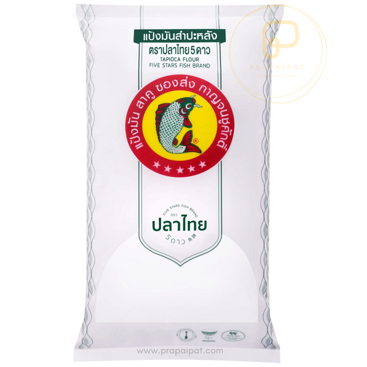 Five Stars Fish Brand Tapiokastärke 400 g แป้งมัน สำปะหลัง ตราปลาไทย 5 ดาว