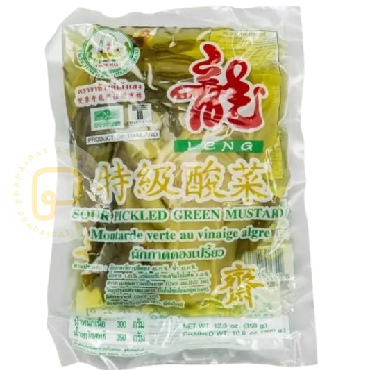 Pickled Sour Mustard 350 Gram ผักกาดดองเปรี้ยว ตราช้างคู่