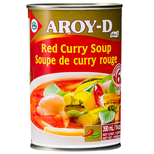 AROY-D ROTES CURRY INSTANT SUPPE Red Curry 400 ml น้ำแกงเผ็ด แกงแดงสำเร็จรูปในกระป๋อง