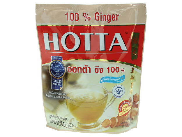 Hotta Instant Ginger Drink - 100 % Ginger ชาขิง ฮออตต้า สูตรไม่มีน้ำตาล