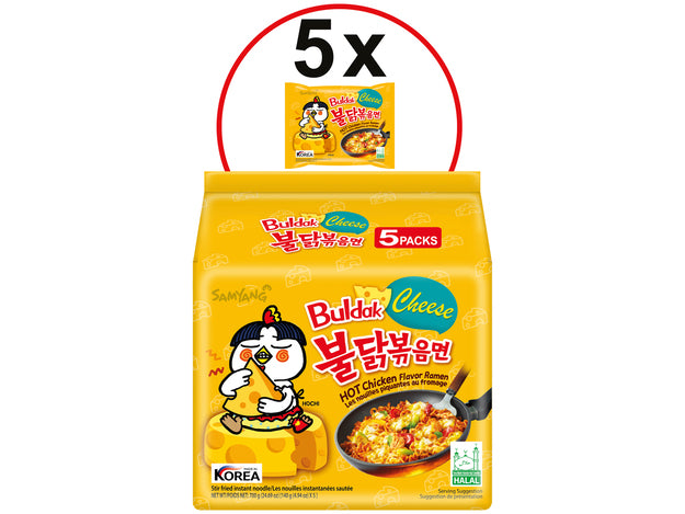 Samyang Buldak Instant Nudeln Scharfes Huhn Käse 140 gram