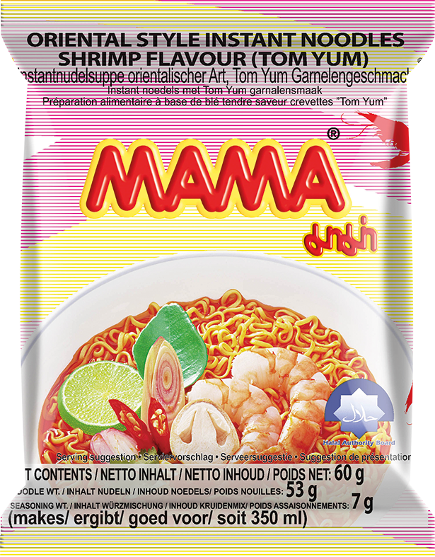 MAMA Instantnudeln, Shrimps Tom Yum 60g มาม่าต้มยำกุ้งน้ำใส