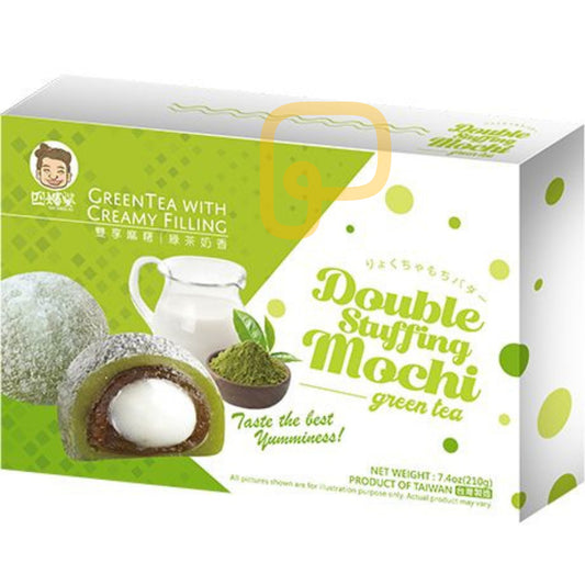 Mochi Green Tea Creamy Double Filling 210 Gram SZU SHEN PO