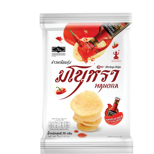 Manora Shrimp Chips Sriracha Sauce 75 Gram