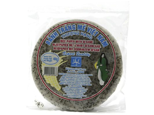 HS Rice Paper & Black Sesame ø 22 cm 400 g แผ่น ป๊อเปี๊ยะเวียดนาม ผสม งาดำ