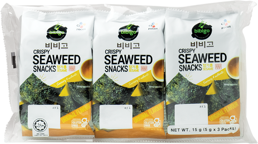 Seaweed Snack, Original (Sesame), Bibigo 15g