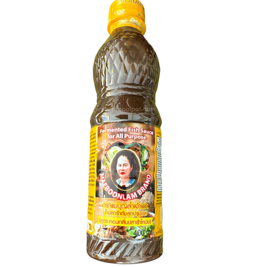 MAE BOON LAM Fish Sauce All Purpose 400 ml น้ำ ปลาร้า แม่บุญล้ำ ฝาเหลือง