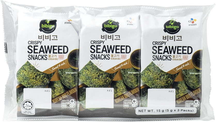 Seaweed snack, BBQ, Bibigo 15g