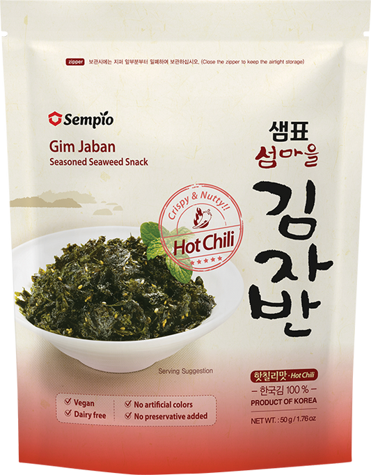 Sempio seaweed snack, seasoned, hot chili 50g