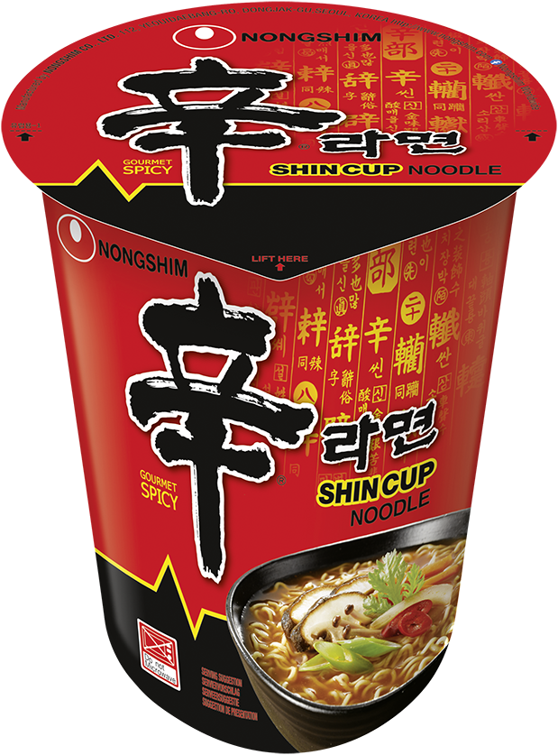 Instant-Cup-Nudeln, scharf (Shin Ramen) - 68g