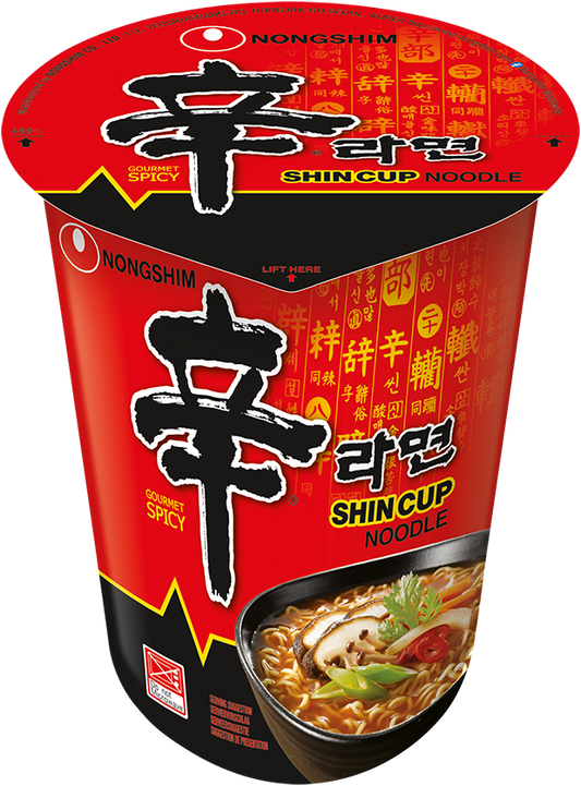 Instant Cup Noodles, Spicy (Shin Ramen) - 68g