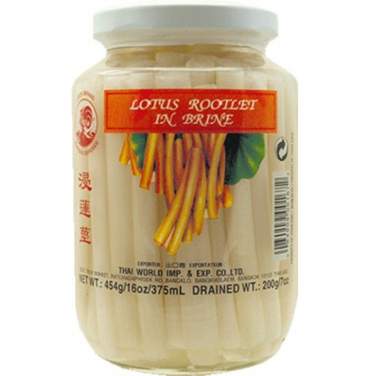 📌Best Before 27/10/2025 Cock Lotuswurzeln eingelegte 454 gram ไหลบัว สายบัว ในน้ำเกลือ