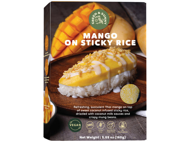 📍❄️ Tiefkühlprodukt Green & Sunny Coconut Sticky Rice Mango Dessert 160 Gram