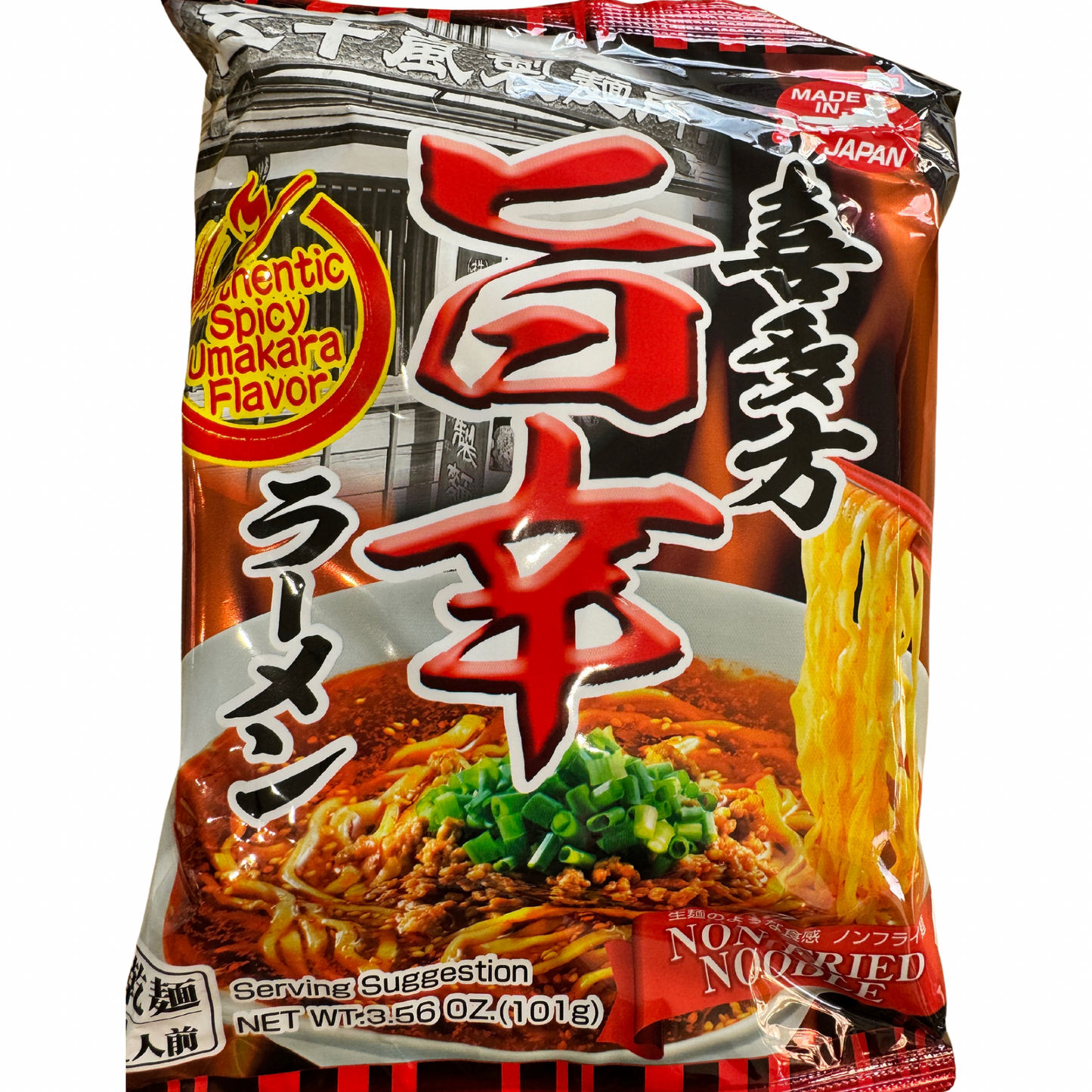 IGARASHI SEIMEN Instant Ramen mit scharfer Sauce , (Kitakata Spicy Umakara Ramen) 101 gram