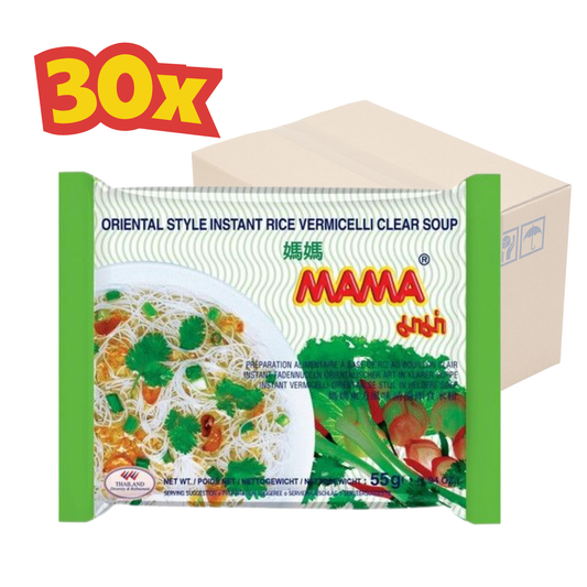 30x Instant Reisnudeln Orientalischer Art - MAMA - 55 g มาม่า เส้นหมี่ น้ำใส