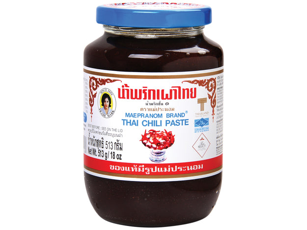 Maepranom Thai Chilipaste mit gewürzt in Öl 513 Gram