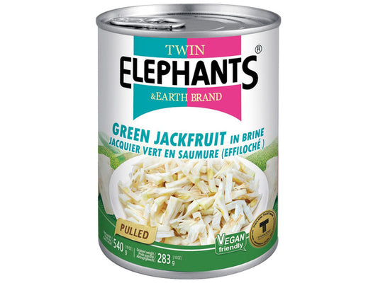 Twin Elephants Green Jackfruit (Pulled) 540 Gram เนื้อขนุนอ่อน ฉีก เส้น