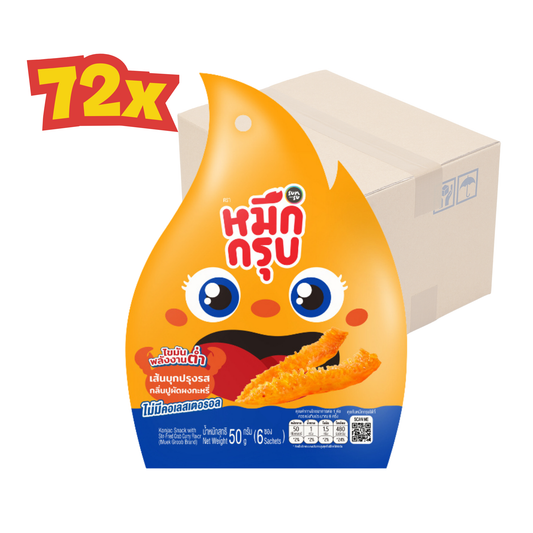 72x Sunsu Muek Groop Konjac Snack 50 Gram หมึกกรุบ ซันซุ ปูผัดผงกะหรี่ Crab Curry