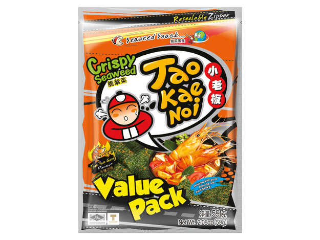 Seetangsnack Tom Yum Goong (Value Pack) Taokaenoi Brand 59 Gram