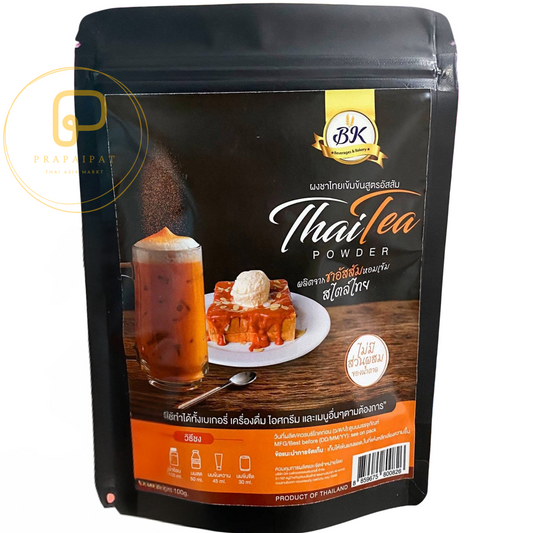 BK Thai Tea (No Sugar) Powder 100 Gram ผงชาไทย ไม่มีน้ำตาล