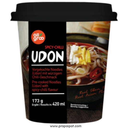 ALLGROO Udon Nudeln Cup Chilli 173 Gram