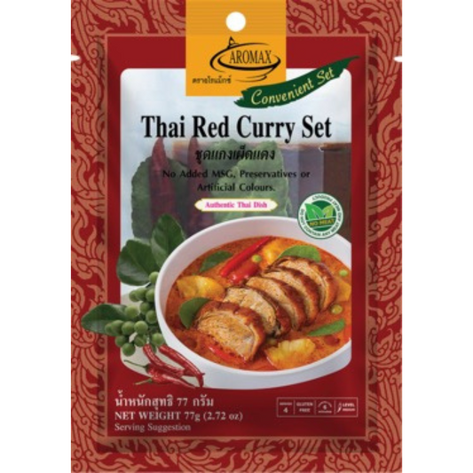 Aromax Gewürzmischung für rotes Curry 77g ชุดแกงแดง (กะทิและสมุนไพรแห้งในซอง)