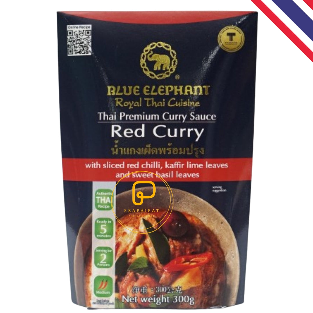 Blue Elephant Thai Premium Ready Kochsauce Rotes Curry 300 Gram