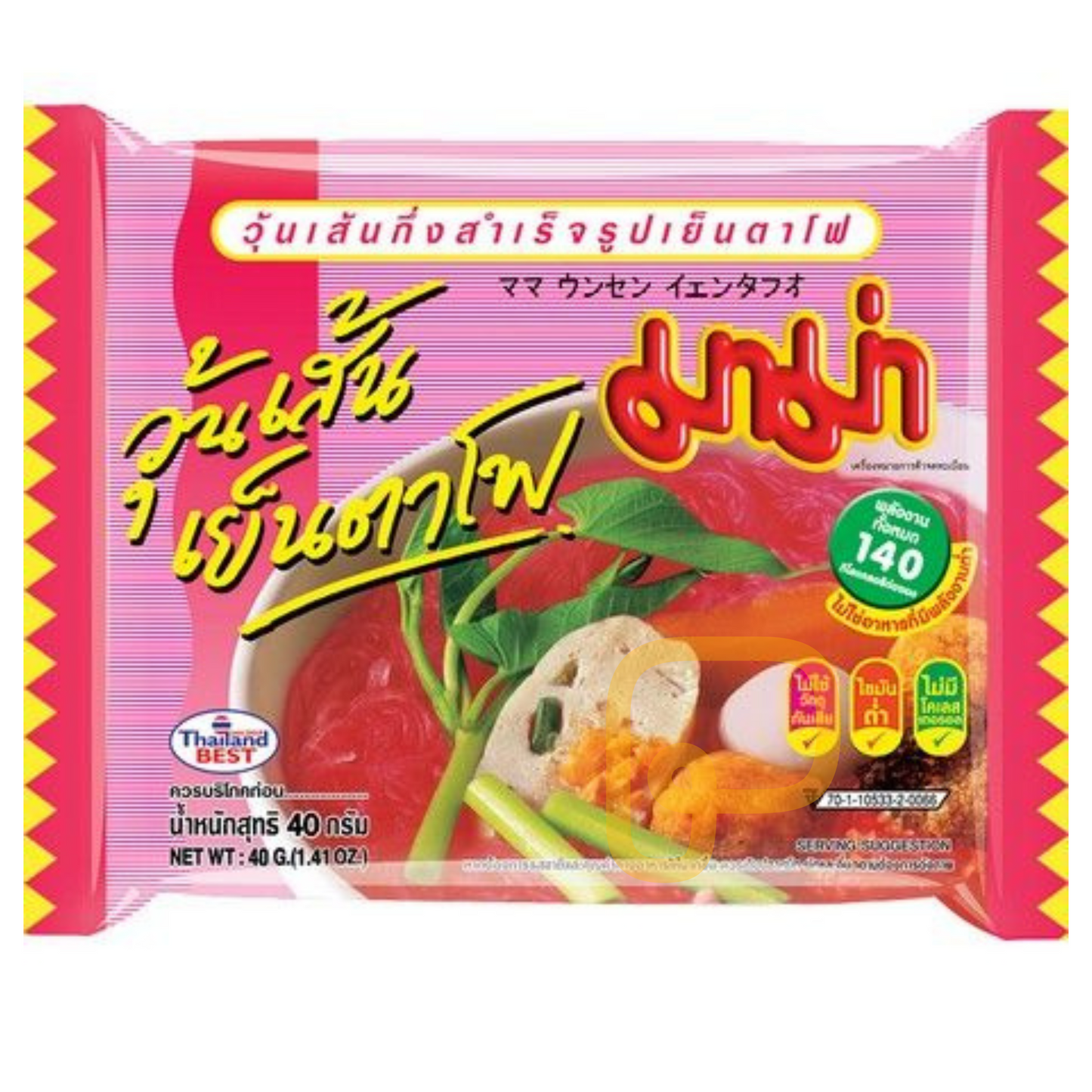 MAMA  Instant Bean Vermicelli Yen Ta Fo 40 Gram วุ้นเส้น เย็นตาโฟ