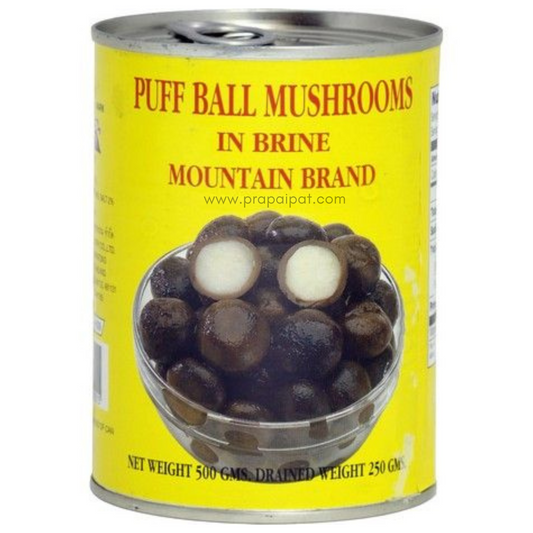 MOUNTAIN BRAND  Puff Ball Mushrooms in Brine 500 Gram เห็ดถอบ เห็ดเผาะ ในน้ำเกลือ