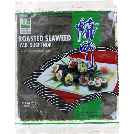 JHFOODS  Seaweed Roasted Yaki Sushi Nori Green 28 Gram