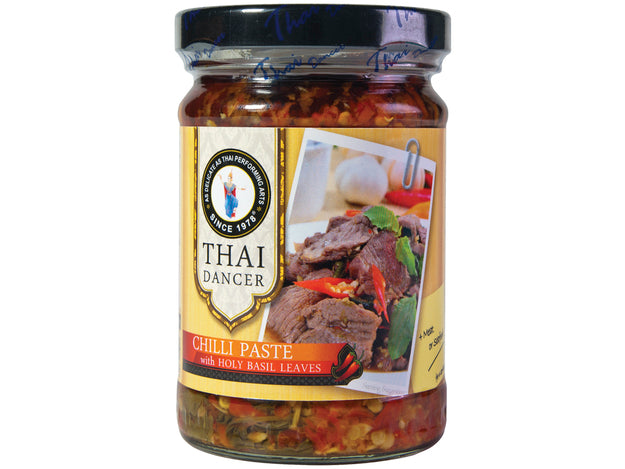 Chilli Paste with Holy basil leaves Chilipaste mit Basilikum 200 Gram ซอสผัดกระเพรา