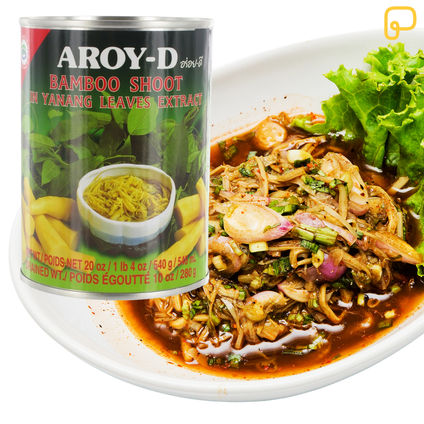 Aory-D Bambussprossen in Yanang 540 g หน่อไม้เส้นในน้ำใบย่านาง