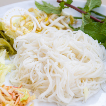 GIA BAO Rice Noodles (Bun Tuoi) 500 gram เส้น ขนมจีน ตรากุหลาบ