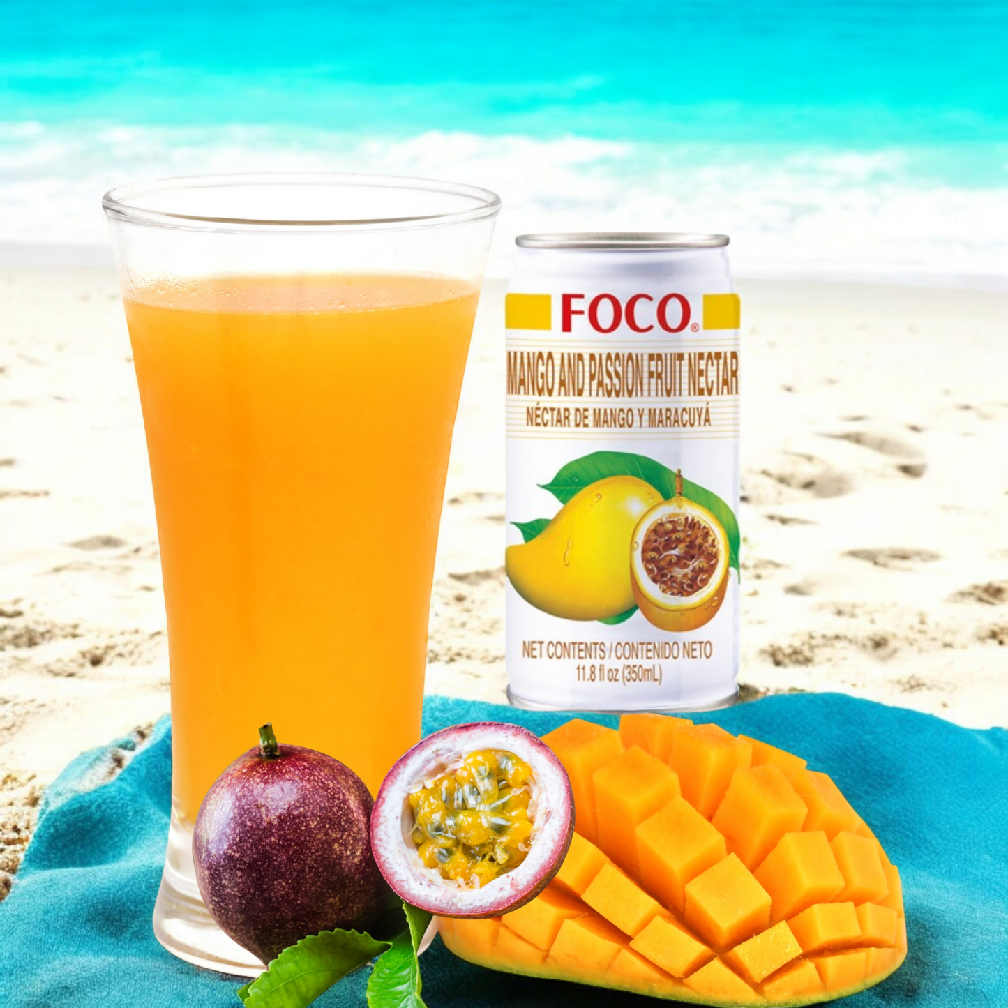 FOCO Mango and Passion Fruit Drink 350 ML