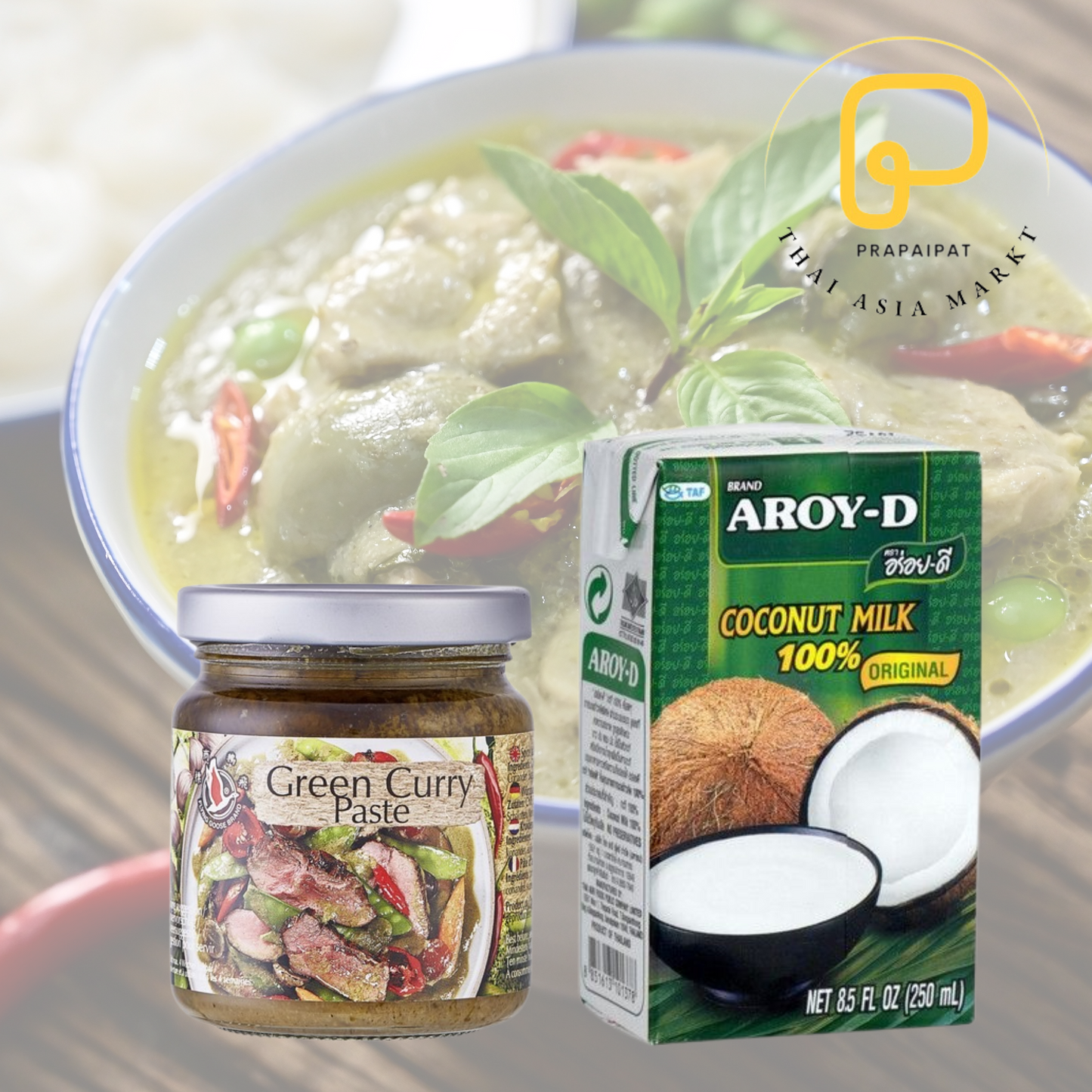 Grünes Thai Curry Bundles Produkt ชุดแกงเขียวหวานสุดคุ้ม