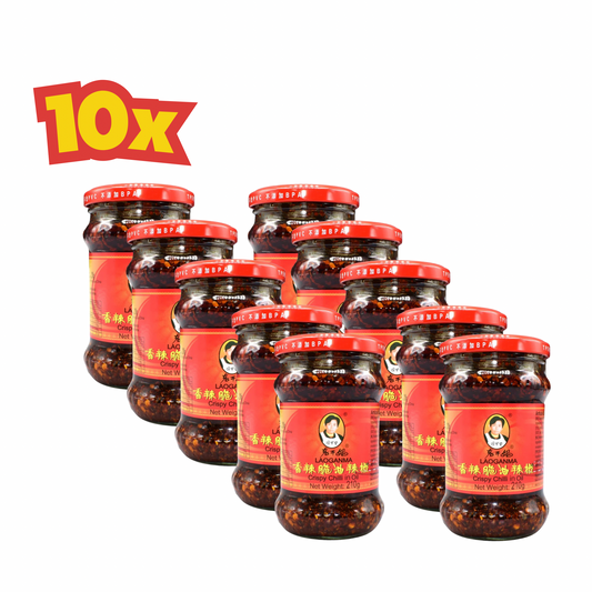 10x Knusprige Röstzwiebeln in Chilis in Öl Lao Gan Ma 210 g พริก ในน้ำมันสไตล์ จีน