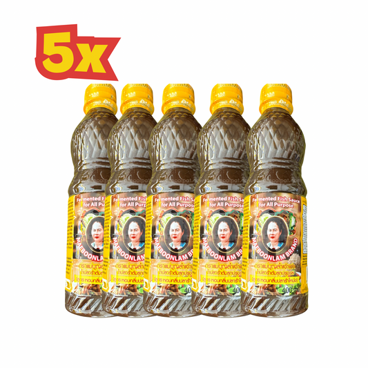 5x MAE BOON LAM Fish Sauce All Purpose 400 ml น้ำ ปลาร้า แม่บุญล้ำ ฝาเหลือง