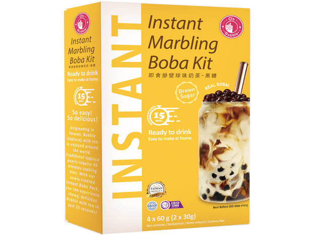 Instant Boba O's bubble 240 Gram ( 4 Packs) Bubble Tea Topioca ชุดชาไข่มุกสำเร็จ