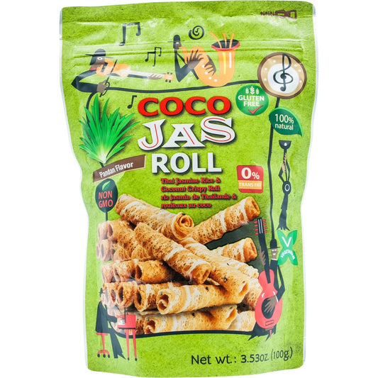 Reisröllchen Pandan 100g COCO JAS ทองม้วนกรอบ รสใบเตย