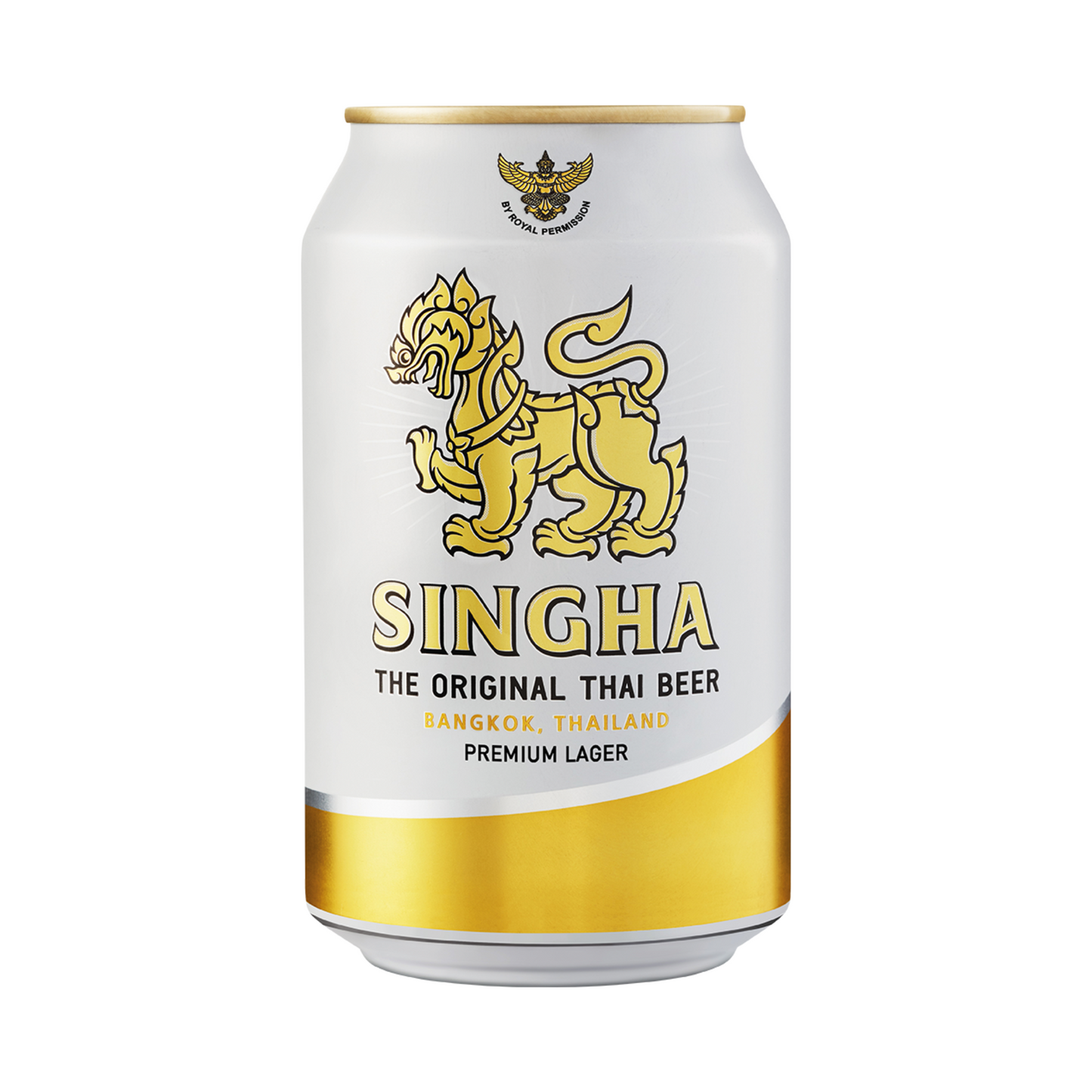 Singha beer, 5% vol, can (disposable container, plus €0.25 per can)